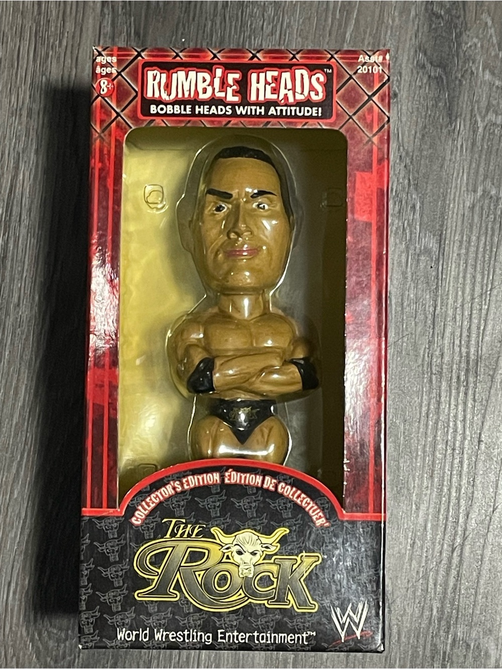 WWF Rumble Heads: The Rock - 2001 Collector’s Edition